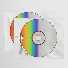 Blank CD Disc With Rainbow Placemat