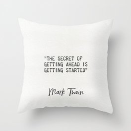 Mark Twain American writer Throw Pillow