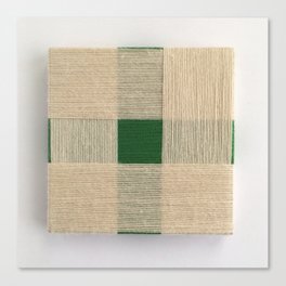 Green Square - fiber art Canvas Print