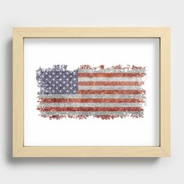 US flag in MegaTex Recessed Framed Print