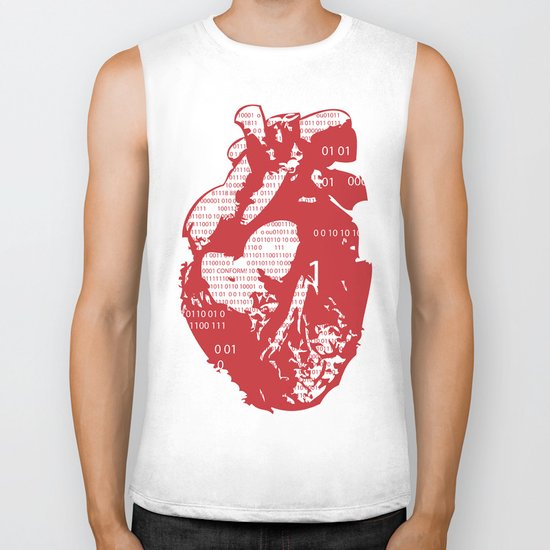 Binary heart Biker Tank
