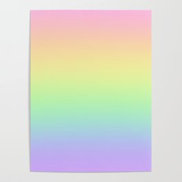 Pastel Rainbow Gradient! Poster