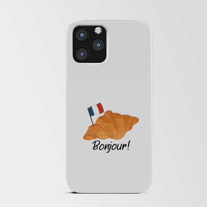 Bonjour French Croissant France Lover iPhone Card Case