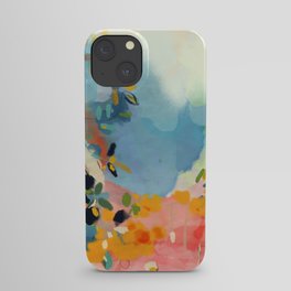 garden with sea view and olive tree iPhone Case