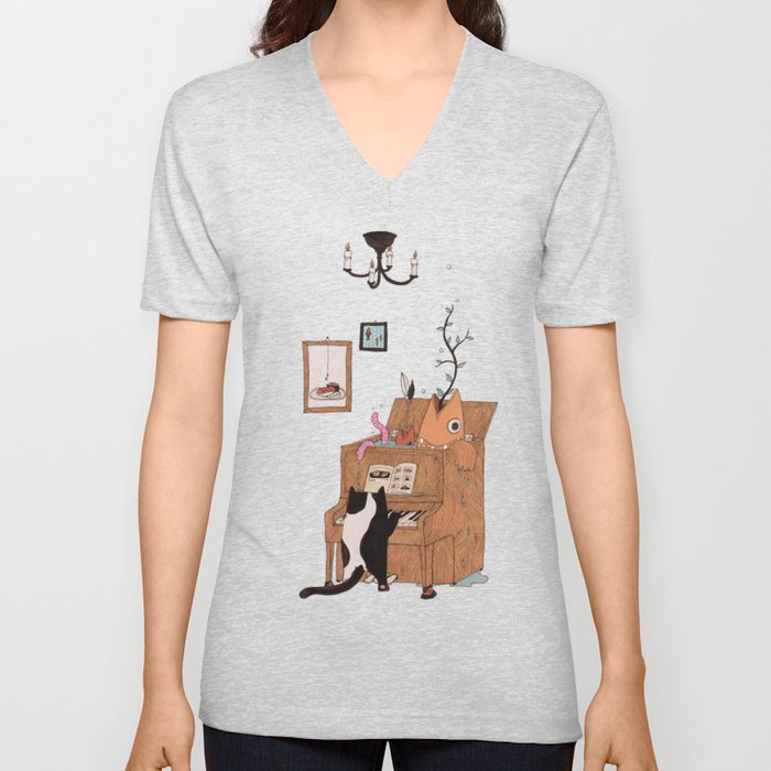 the Pianist V Neck T Shirt
