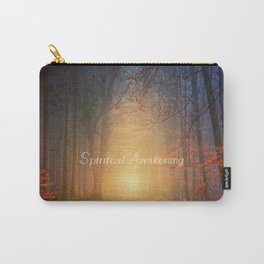 Spiritual Awakening - Eerie light at the end of a path in an autumn forest  Carry-All Pouch