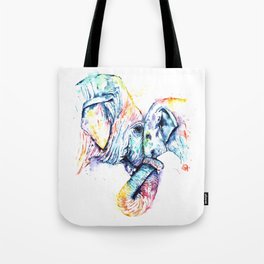 Elephant Mom and Baby Painting - Colorful Watercolor Painting by Whitehouse Art Tote Bag