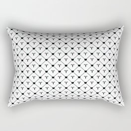 Aries love chains symbol pattern. Digital Illustration Background Rectangular Pillow