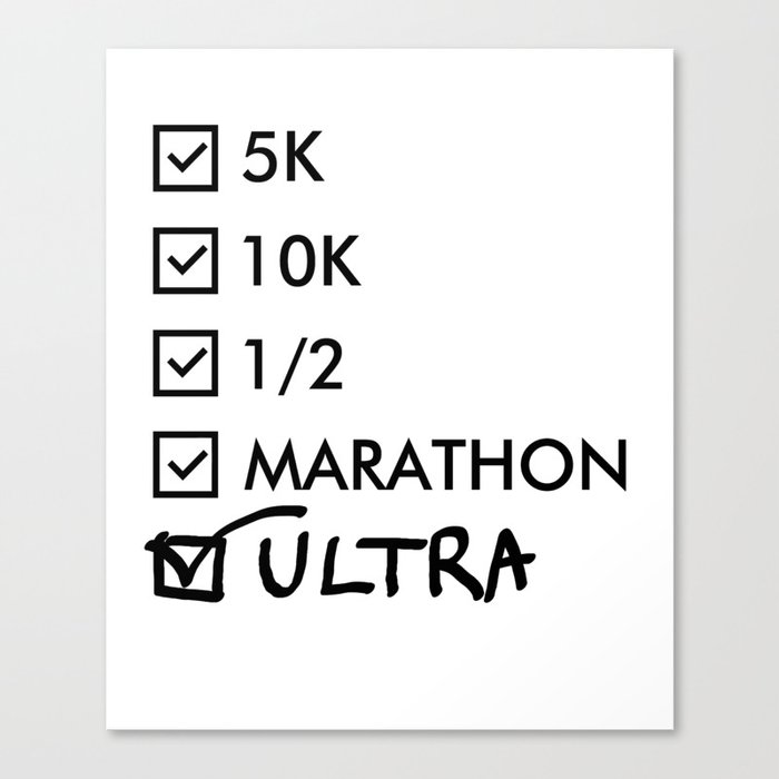 Ultra Marathon Running Canvas Print