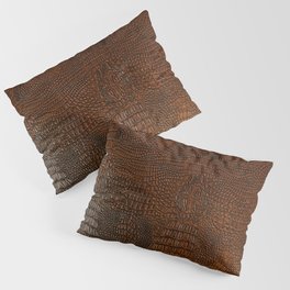Brown leather texture Pillow Sham