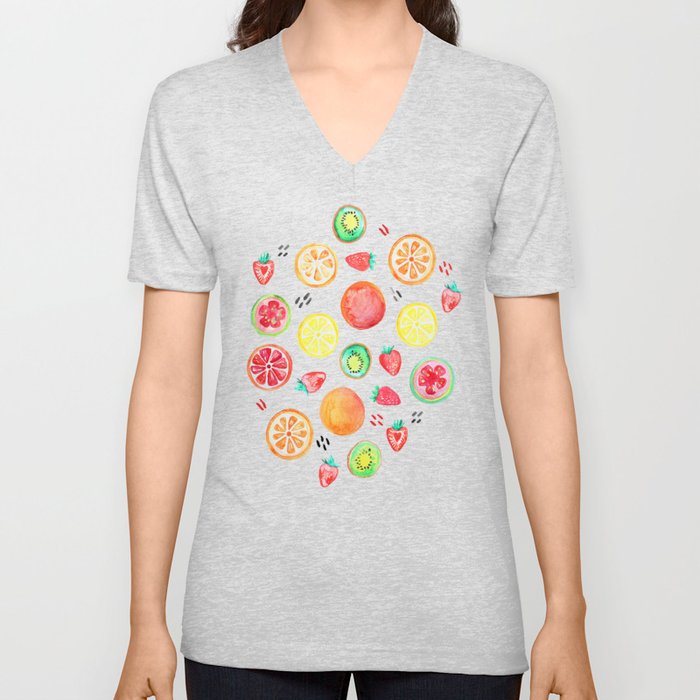 Fruit Salad V Neck T Shirt