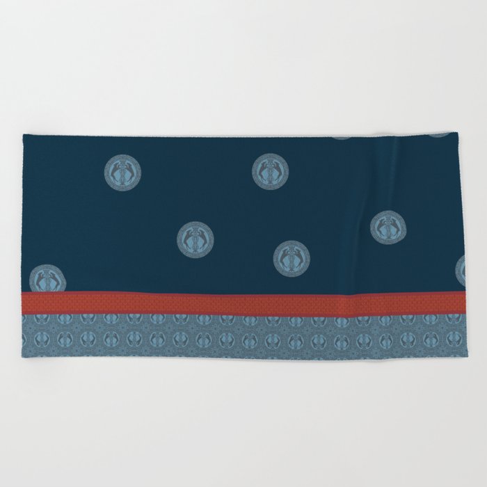 Meval Weimaraner With Red Stripe Beach Towel By Bluweimdesigns Meval Weimaraner With Red Stripe Beach Towel