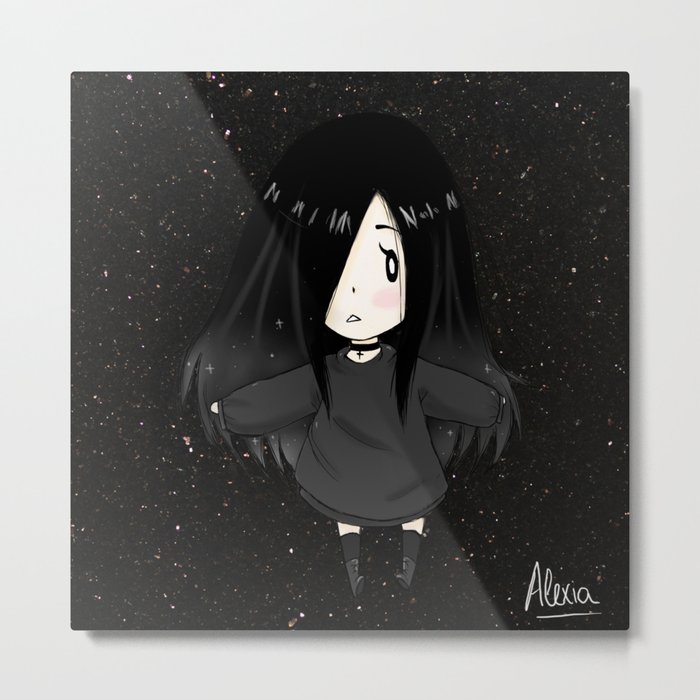 Alexia Chan in the middle of the galaxy Metal Print