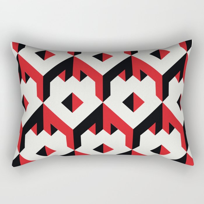 3d cube pattern - geometric design -tileable Rectangular Pillow
