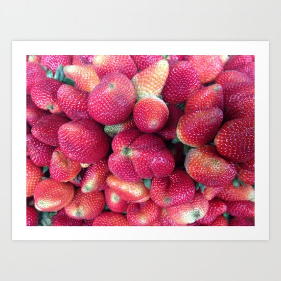 Strawberries in Paloquemao - Fresas en Paloquemao Art Print