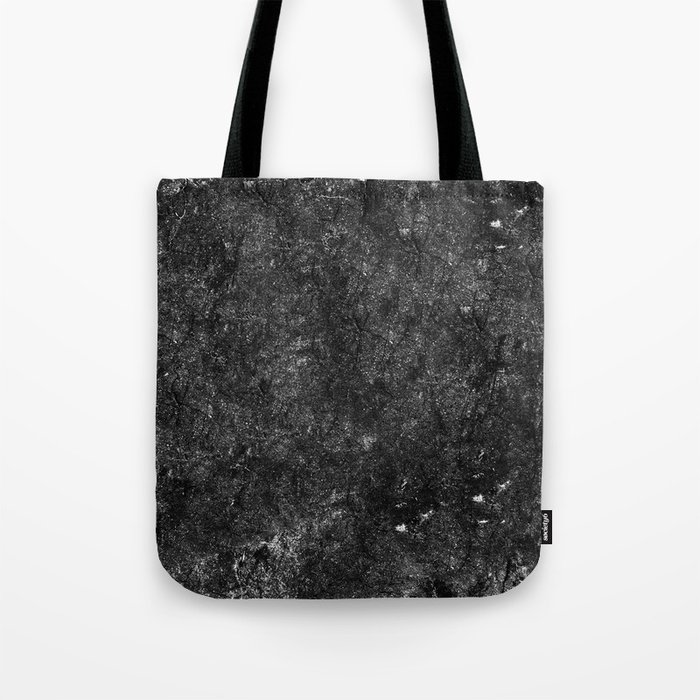 Starry Black Marble Tote Bag