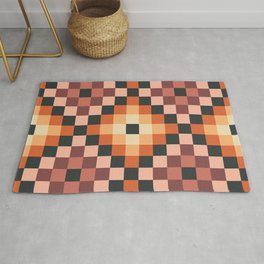 70s color squares pattern  Rug