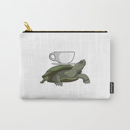 Turtle with Teacup Carry-All Pouch | Garden, Turtles, Cute, Seaturtles, Pet, Gift, Softshellturtles, Graphicdesign, Kids, Pond 