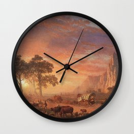 Albert Bierstadt - Oregon Trail Wall Clock