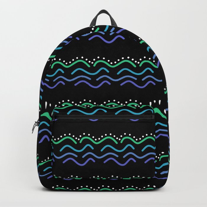 Waves at Nighttime  Backpack