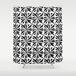 black and white symetric patterns 21- bw, mandala,geometric,rosace,harmony,star,symmetry Shower Curtain