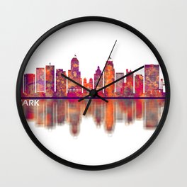 Newark New Jersey Skyline Wall Clock