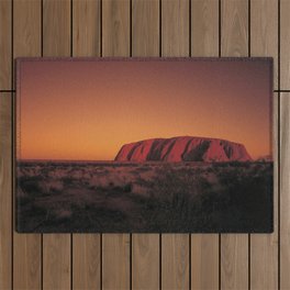 Australia Photography - The Uluru Sandstone In The Empty Savanna Outdoor Rug
