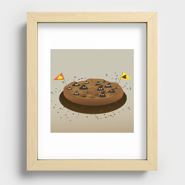 Chocolate Chips War Zone Recessed Framed Print