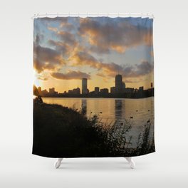 Boston at Sunrise - Massachusetts, New England Shower Curtain