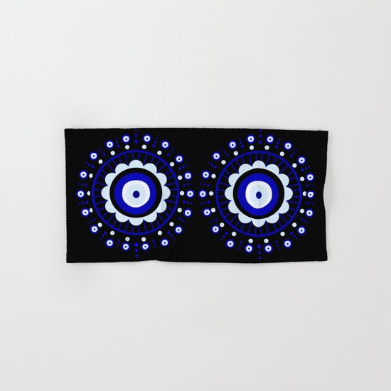 Evil Eye Flower Burst Hand & Bath Towel