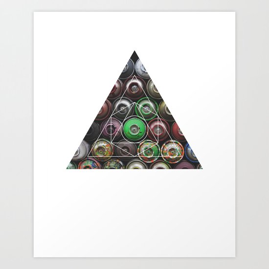 Graffiti Spray Cans - Geometric Photography Art Print