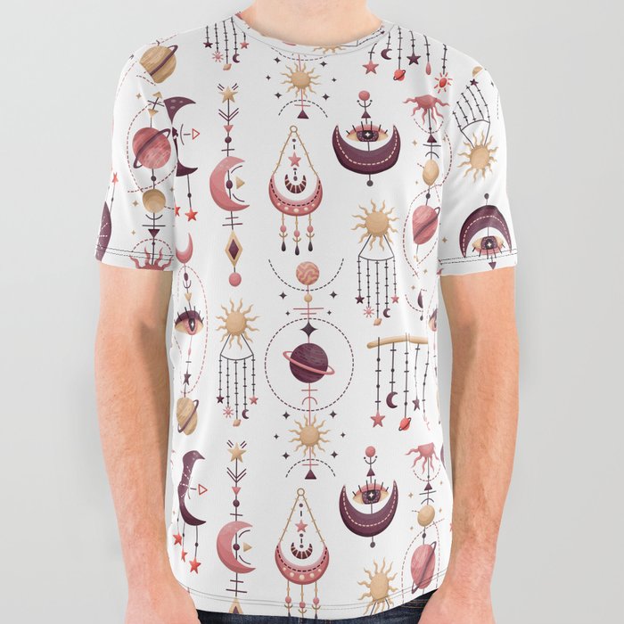 Mystical elements All Over Graphic Tee