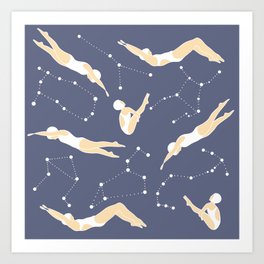Constellation Swimmers Art Print