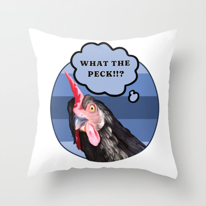 Funny Chicken | Wordplay | punny Throw Pillow