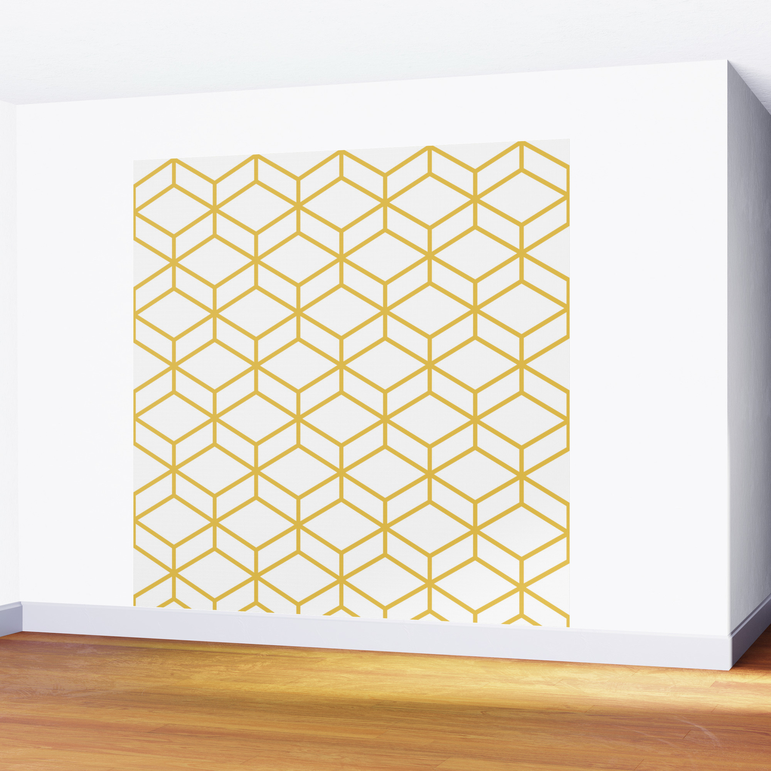 Society6 Geometric Honeycomb Lattice in Mustard Yellow and White Modern Clean Minimalist by Kierkegaard 
