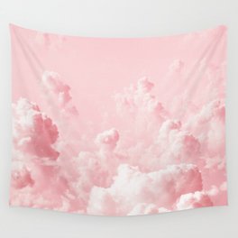 Light pink clouds aesthetic Wall Tapestry