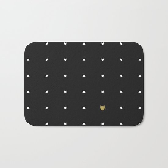 One Golden Cat Bath Mat