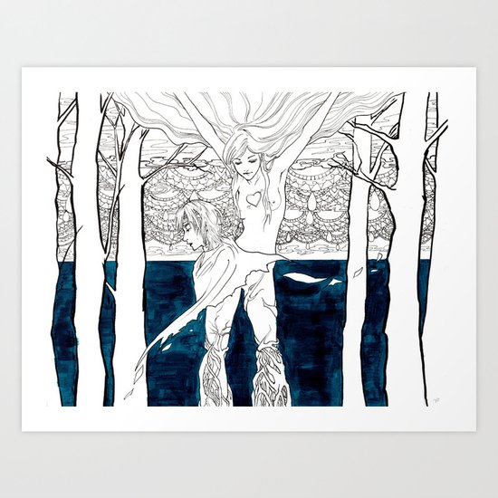 Druid Tree Art Print