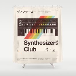 Synthesizers Club Shower Curtain