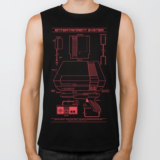 Entertainment System (dark) Biker Tank