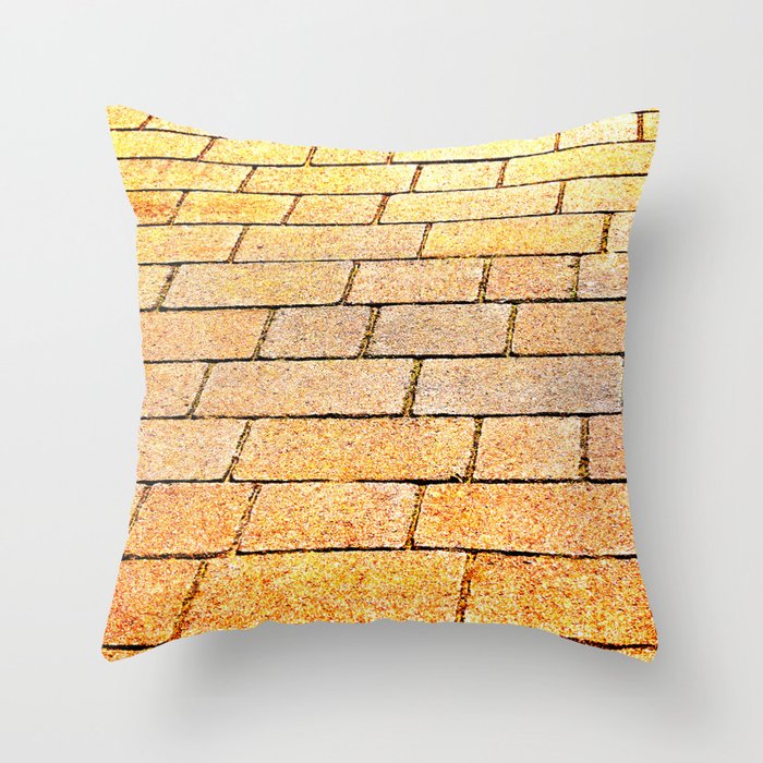 Yellow brick road Throw Pillow