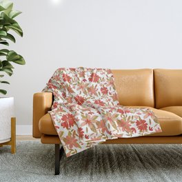 Bright Fall floral Throw Blanket