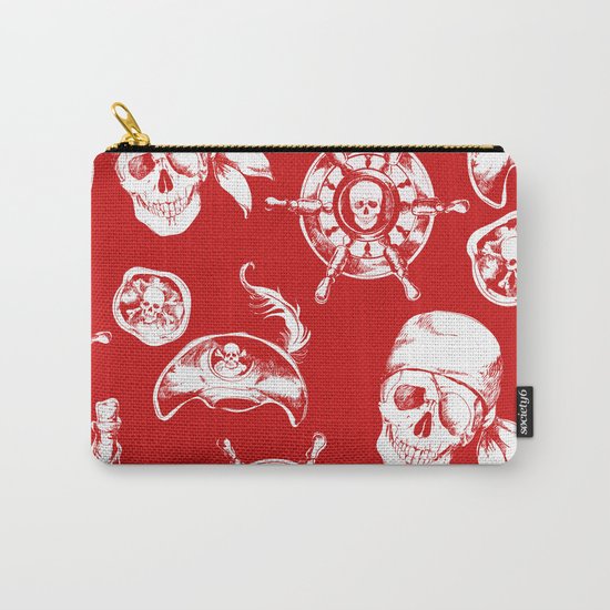 Red Pirate Pattern Carry-All Pouch