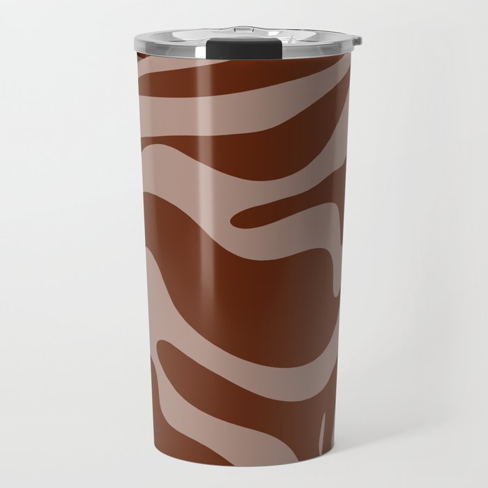 26 Abstract Liquid Swirly Shapes 220802 Valourine Digital Design  Travel Mug