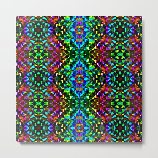 Glittering Kaleidoscope Mosaic Pattern Metal Print