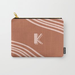 Letter 'K' Stationery Carry-All Pouch | Present, Personalized, K Monogram, Greeting Cards, Graphicdesign, Typography, Names With K, Custom Cards, Gift, Rust 
