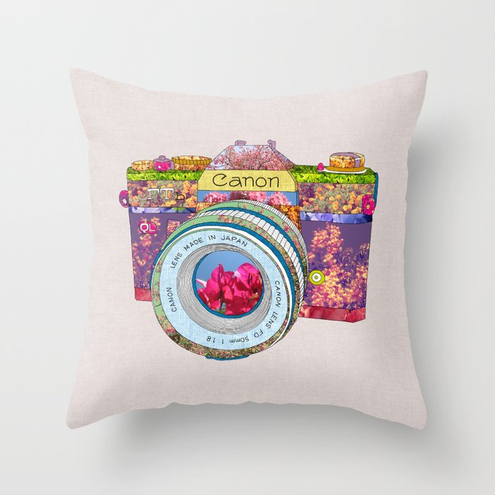 FLORAL CAN0N Throw Pillow
