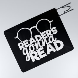 Readers Gonna Read Funny Quote Saying Bookworm Reading Picnic Blanket