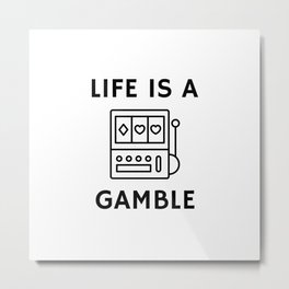 Slot Machine Gamble Metal Print | Addiction, Money, Slotmachine, Attempt, Loser, Graphicdesign, Luck, Winner, Lucky, 5050 