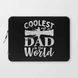 Coolest dad in the world fishing retro Fathers day Laptop Sleeve